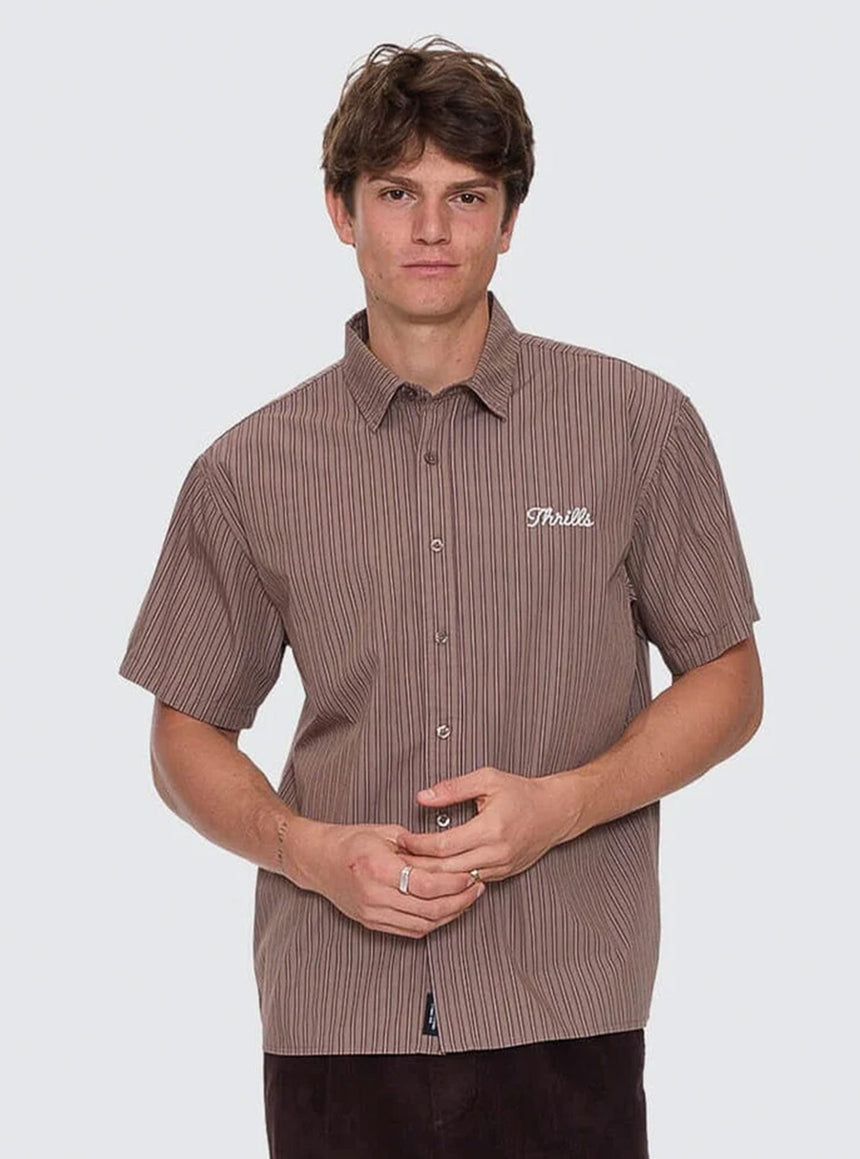 THRILLS Deep In The Heart Of Byron Cropped Short Sleeve Shirt - Falcon