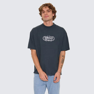 THRILLS Double Time Oversize Box Tee - Petrol