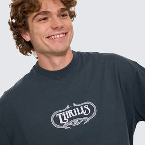 THRILLS Double Time Oversize Box Tee - Petrol