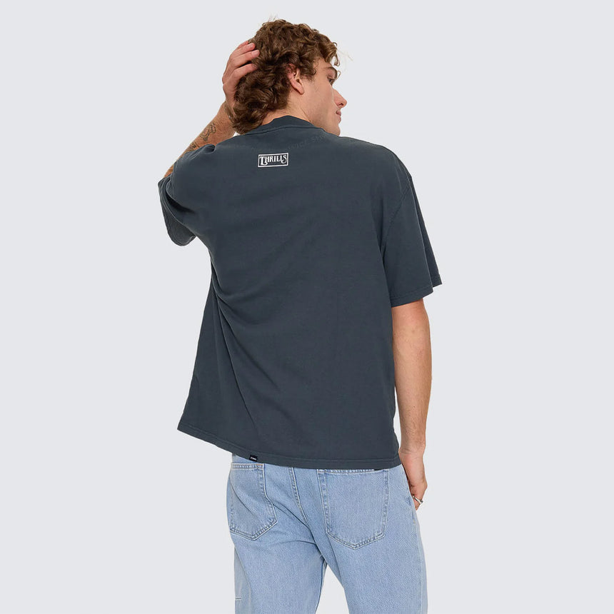 THRILLS Double Time Oversize Box Tee - Petrol