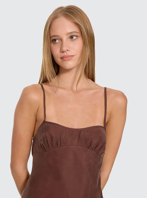 THRILLS Elio Bias Mini Dress - Cocoa