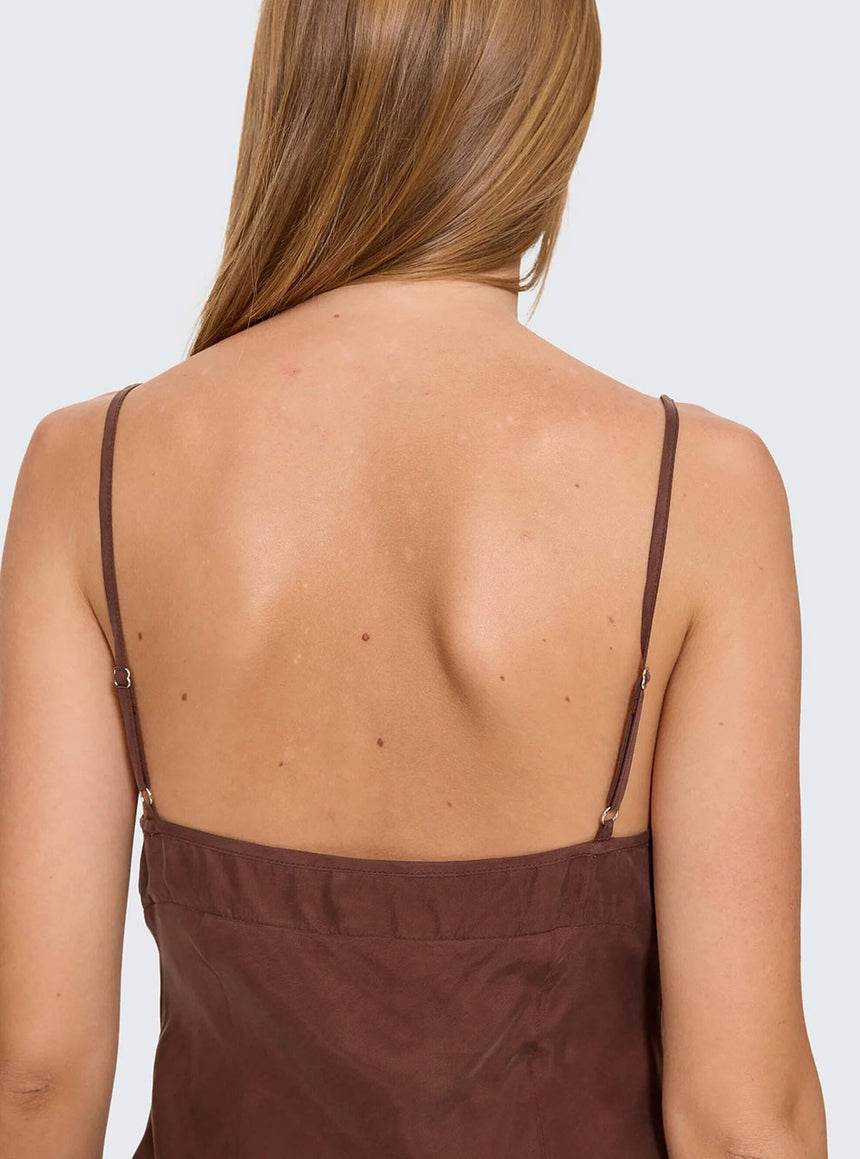 THRILLS Elio Bias Mini Dress - Cocoa