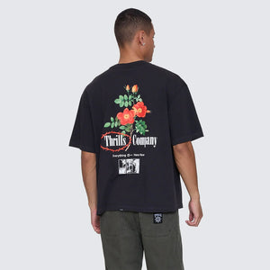 THRILLS Everything Here Now Box Fit Oversize Cropped Tee - Faded Black