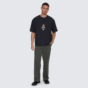 THRILLS Everything Here Now Box Fit Oversize Cropped Tee - Faded Black