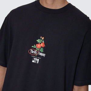 THRILLS Everything Here Now Box Fit Oversize Cropped Tee - Faded Black