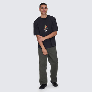 THRILLS Everything Here Now Box Fit Oversize Cropped Tee - Faded Black