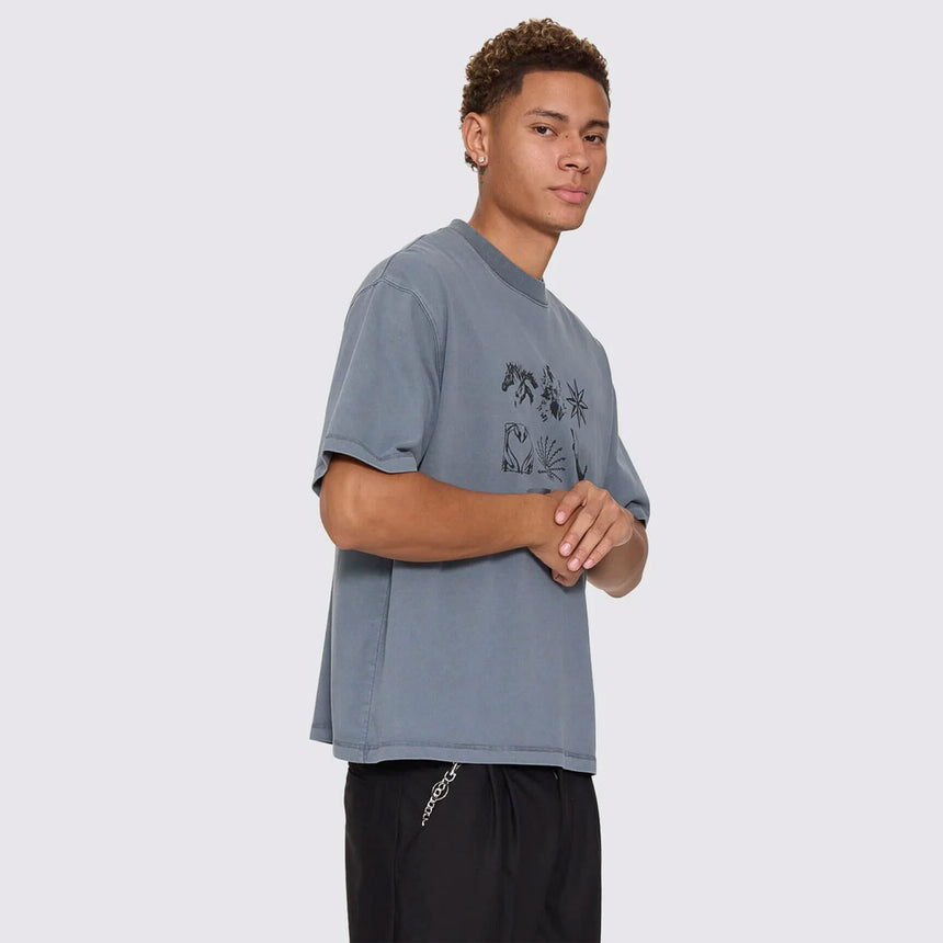 THRILLS Everything Oversize Box Crop Tee - Air Force Blue
