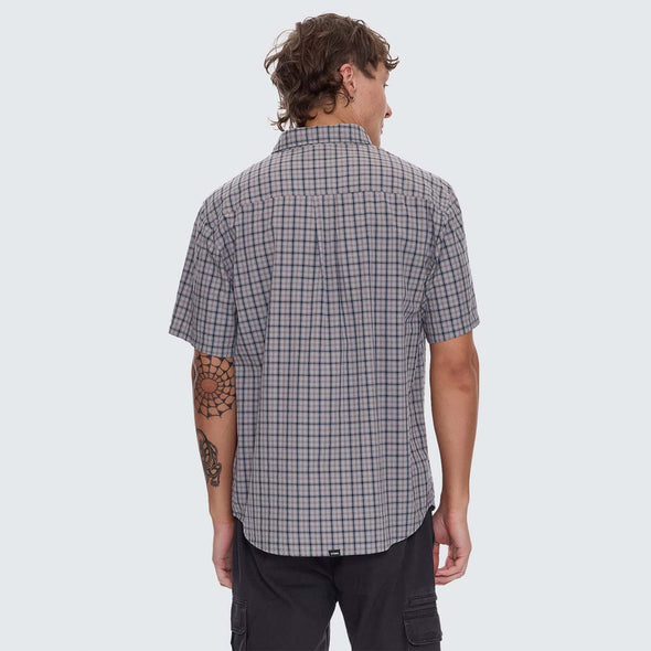 THRILLS Eyes In The Grass Short Sleeve Shirt - Light Grey