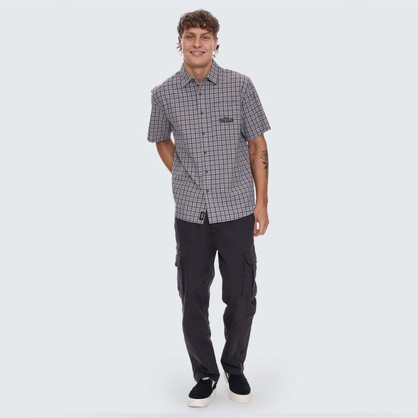 THRILLS Eyes In The Grass Short Sleeve Shirt - Light Grey