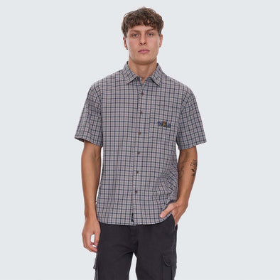 THRILLS Eyes In The Grass Short Sleeve Shirt - Light Grey