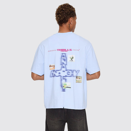 THRILLS Found Paradise Oversize Box Crop Tee - Placid Blue