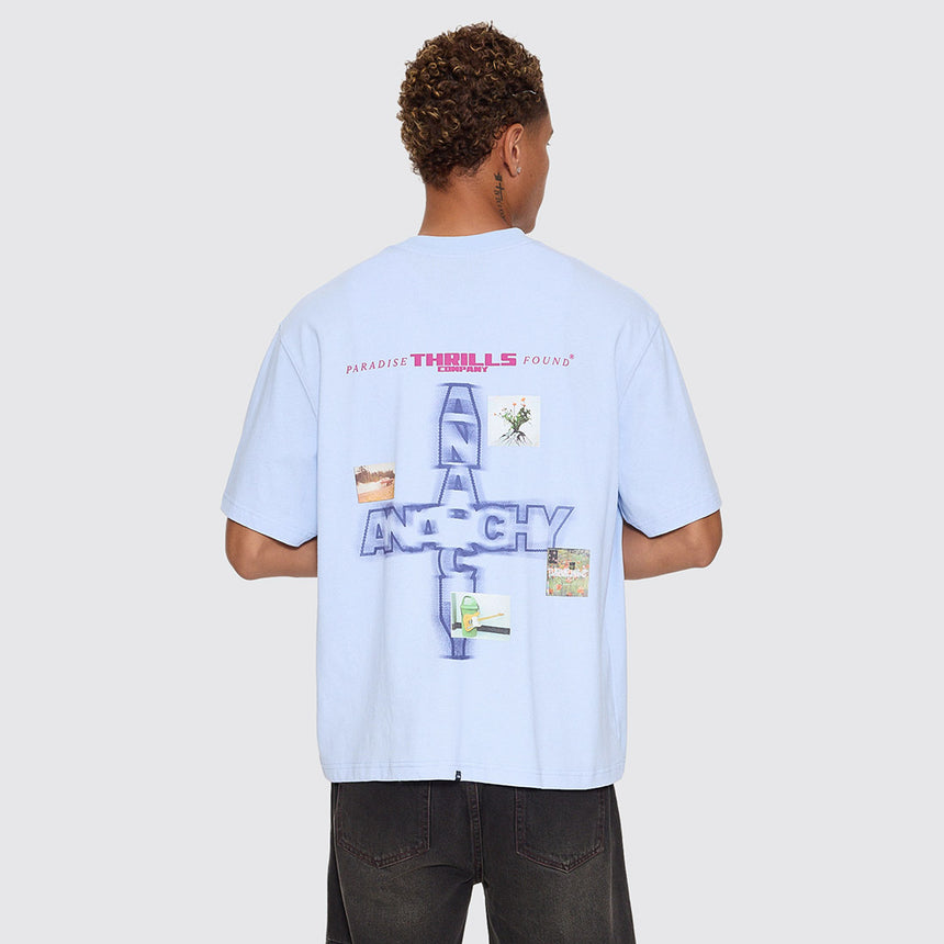 THRILLS Found Paradise Oversize Box Crop Tee - Placid Blue