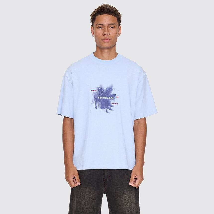 THRILLS Found Paradise Oversize Box Crop Tee - Placid Blue