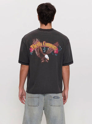THRILLS Fury Box Fit Oversize Cropped Tee - Temple Grey