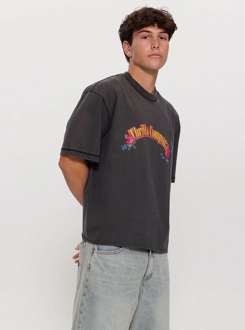 THRILLS Fury Box Fit Oversize Cropped Tee - Temple Grey