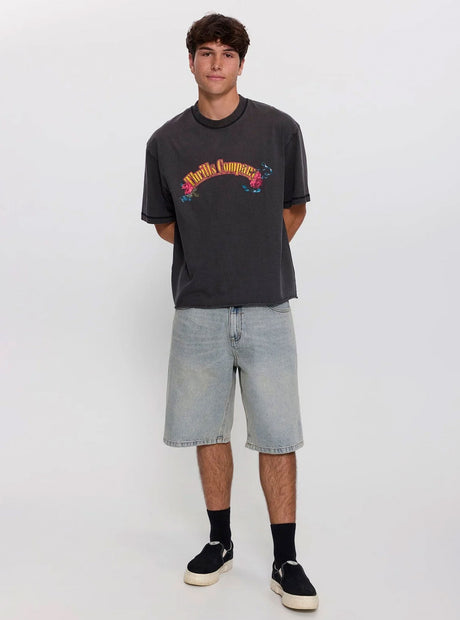 THRILLS Fury Box Fit Oversize Cropped Tee - Temple Grey