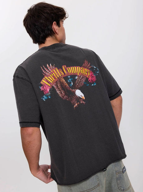 THRILLS Fury Box Fit Oversize Cropped Tee - Temple Grey