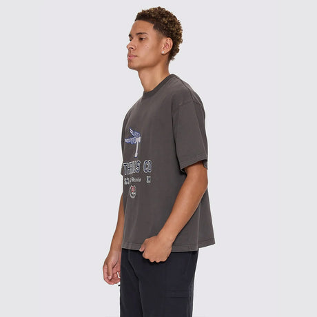 THRILLS Hard Knocks Oversize Box Crop Tee - Dark Merch Black