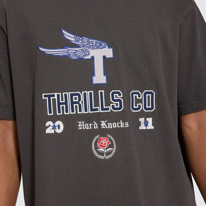 THRILLS Hard Knocks Oversize Box Crop Tee - Dark Merch Black