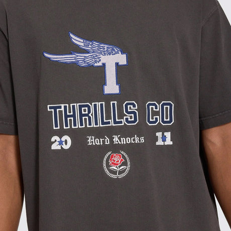 THRILLS Hard Knocks Oversize Box Crop Tee - Dark Merch Black