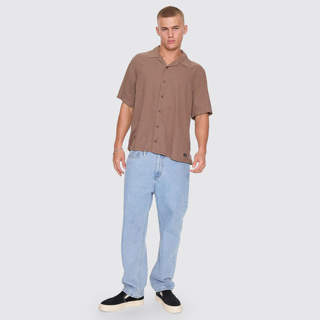 THRILLS Hemp Minimal Thrills Cropped Bowling Shirt - Falcon