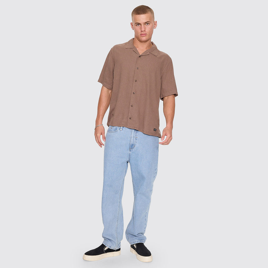 THRILLS Hemp Minimal Thrills Cropped Bowling Shirt - Falcon