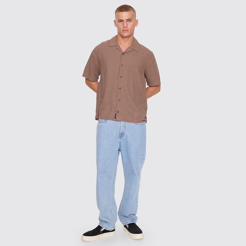 THRILLS Hemp Minimal Thrills Cropped Bowling Shirt - Falcon