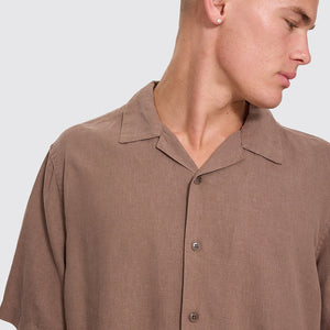 THRILLS Hemp Minimal Thrills Cropped Bowling Shirt - Falcon