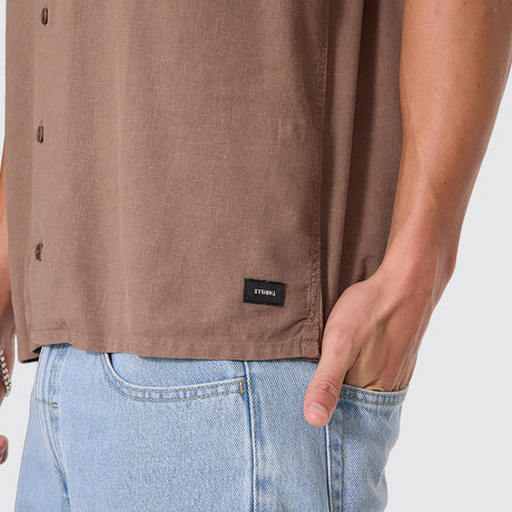 THRILLS Hemp Minimal Thrills Cropped Bowling Shirt - Falcon