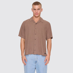 THRILLS Hemp Minimal Thrills Cropped Bowling Shirt - Falcon
