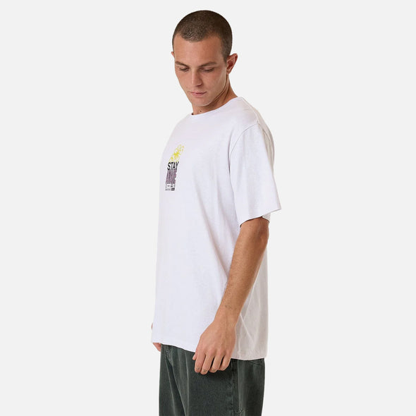 THRILLS Hemp Stay Aware Merch Fit Tee - Lucent White