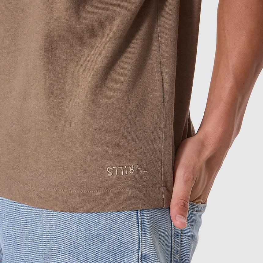 THRILLS Hemp Thrills Embroidered Oversize Box Crop Tee - Falcon