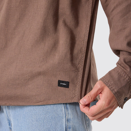 THRILLS Hemp Thrills Oversize Long Sleeve Shirt - Falcon