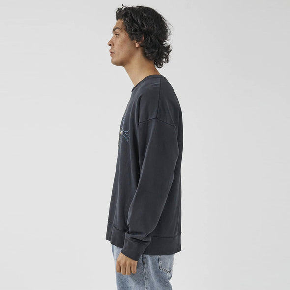 THRILLS High Life Slouch Fit Crew - Twilight Black