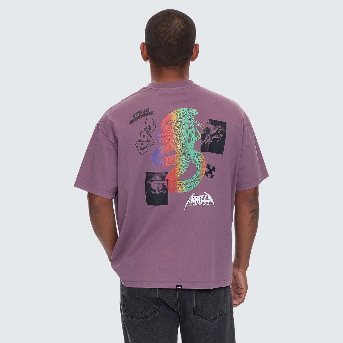 THRILLS It's In The Cards Box Fit Oversize Tee - Vintage Mauve
