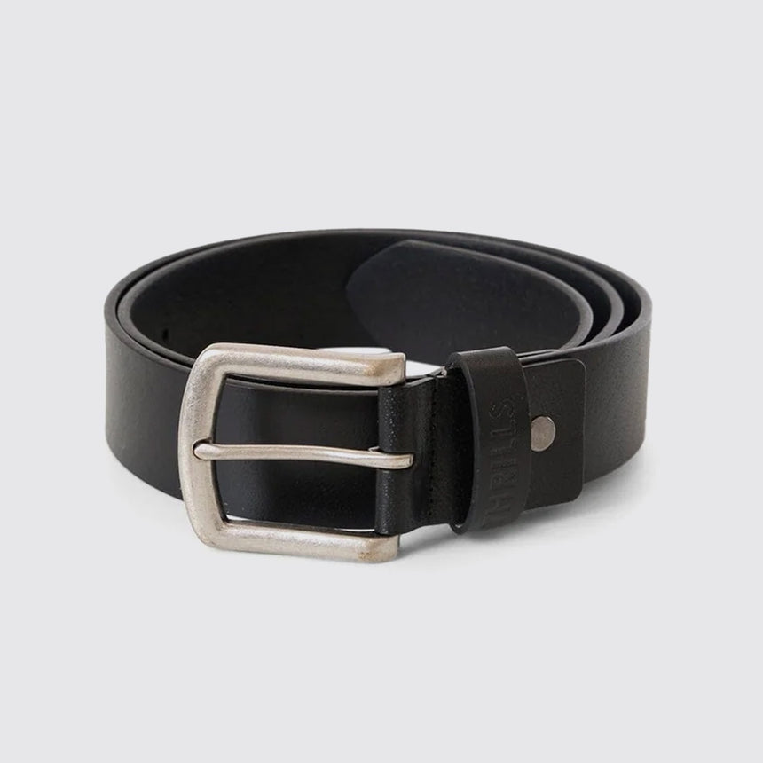 THRILLS Leather Belt - Black