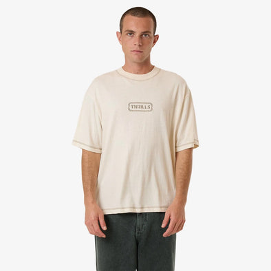 THRILLS Lost In Paradise Embroidered Box Fit Short Tee - Unbleached