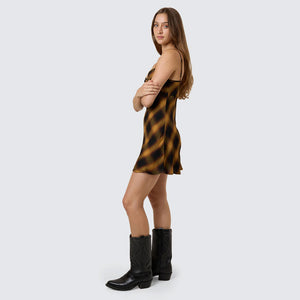THRILLS Lost Signal Mini Dress - Bronze