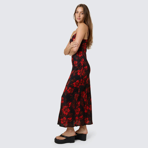THRILLS Lucky For You Floral Maxi Dress - Redwood