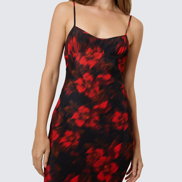 THRILLS Lucky For You Floral Maxi Dress - Redwood