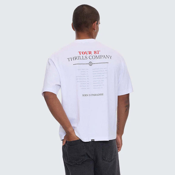 THRILLS Metal & Dust Box Fit Oversize Cropped Tee - White