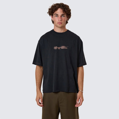THRILLS Metamorphic Daze Box Fit Oversize Short Tee - Washed Black