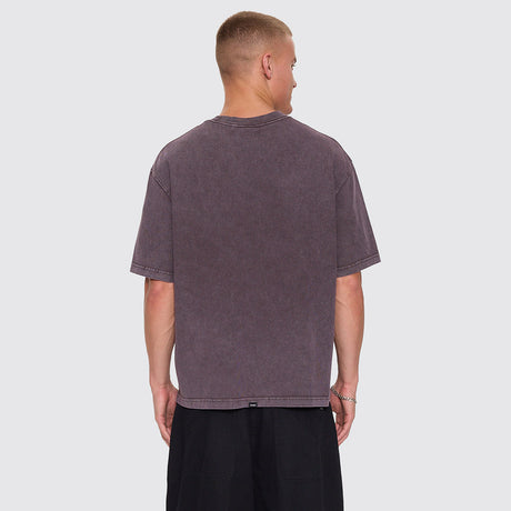 THRILLS Natural Occurence Oversize Box Crop Tee - Purple Black Marble