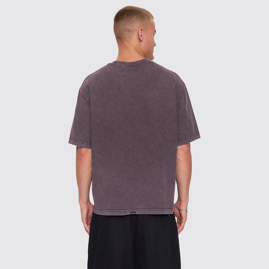 THRILLS Natural Occurence Oversize Box Crop Tee - Purple Black Marble