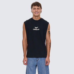 THRILLS Paradise Before Anarchy Merch Fit Muscle Tee - Washed Black