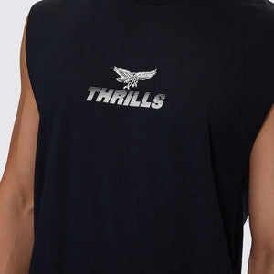 THRILLS Paradise Before Anarchy Merch Fit Muscle Tee - Washed Black