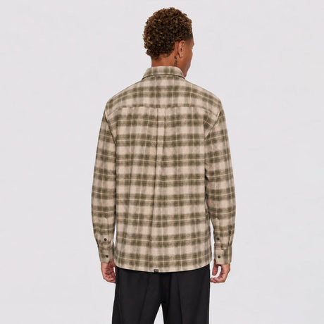 THRILLS Paradise Built Barrio Long Sleeve Flannel Shirt - Military Green