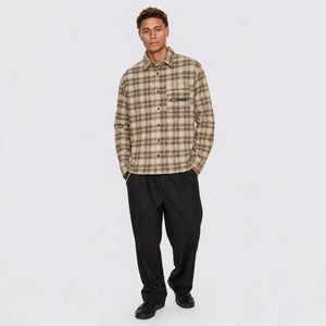 THRILLS Paradise Built Barrio Long Sleeve Flannel Shirt - Military Green
