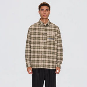 THRILLS Paradise Built Barrio Long Sleeve Flannel Shirt - Military Green
