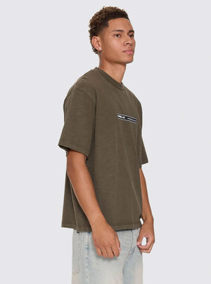 THRILLS Paradise Built Oversize Box Crop Tee - Olive Night